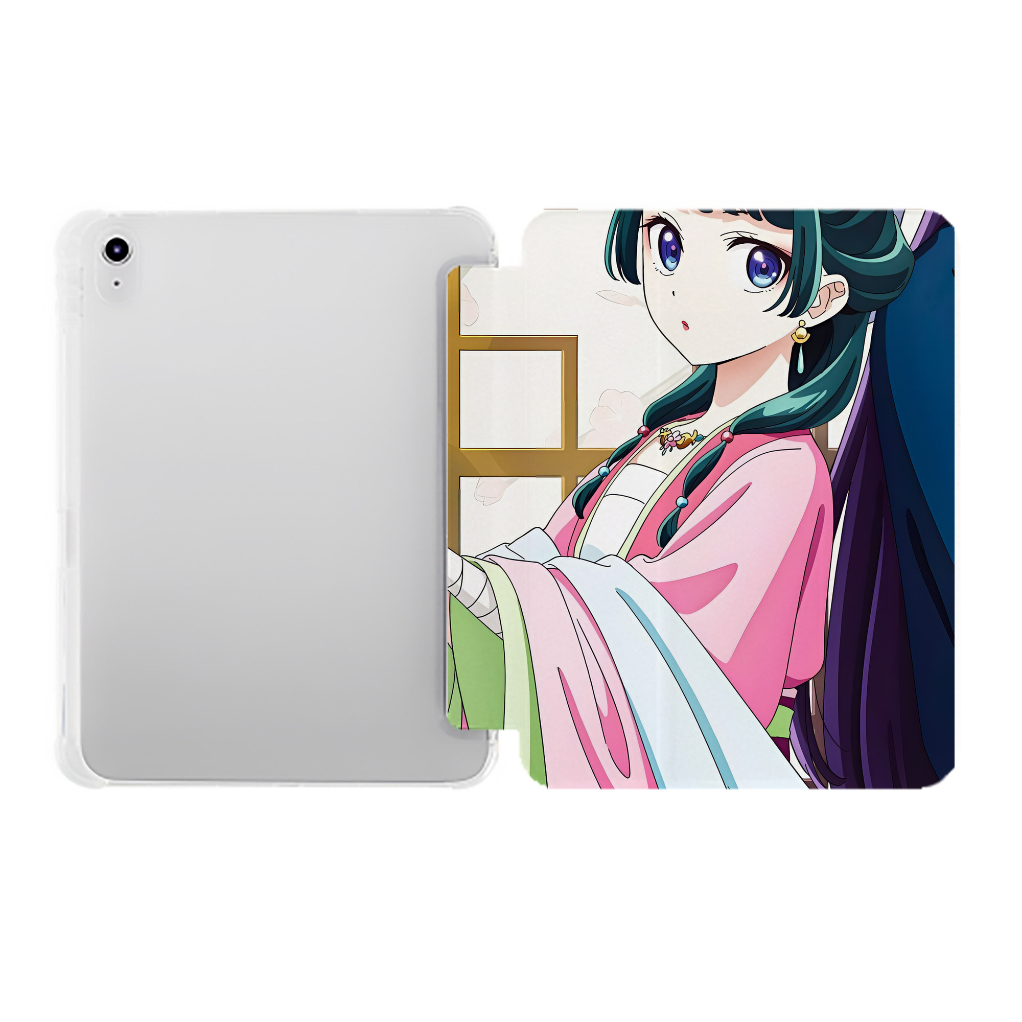 （画像用） 薬屋のひとりごと The Apothecary Diaries IPad ケース ペン収納付き 三つ折りスタンド PUレザー×シリコン 対応機種9.5/10.5/10.9インチ